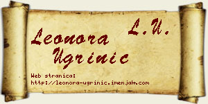 Leonora Ugrinić vizit kartica